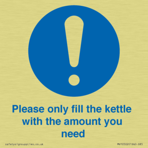 Please only fill the kettle with the amount you need